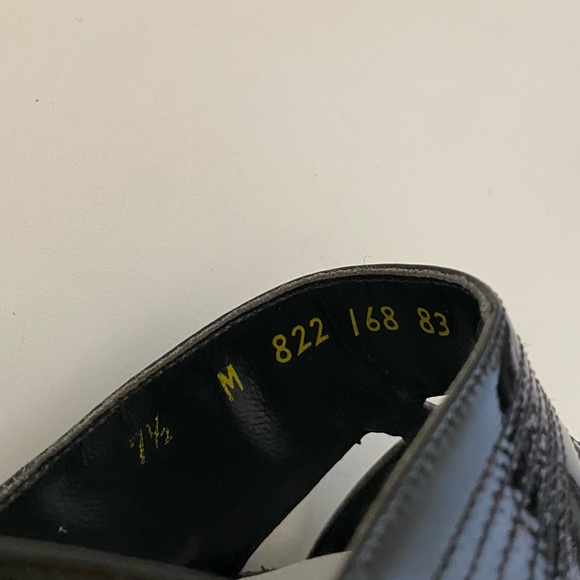 Impo Vintage Black Patent Leather Open Toe Heels Size 8M EXCELLENT CONDITION - Picture 9 of 12